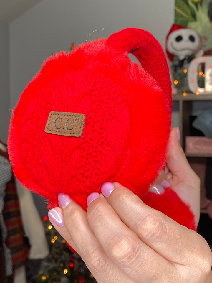 Earmuff Rojo Tejido Fury (#238)