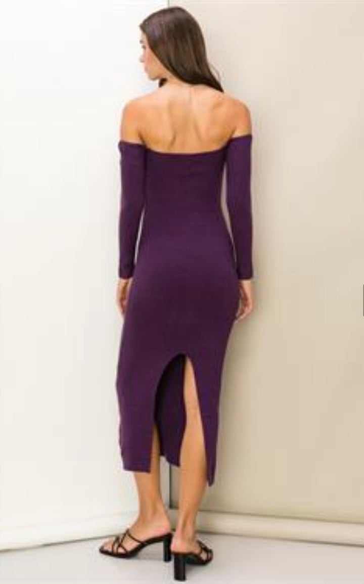 Vestido Violeta Sweater Midi Bodycon (#121)